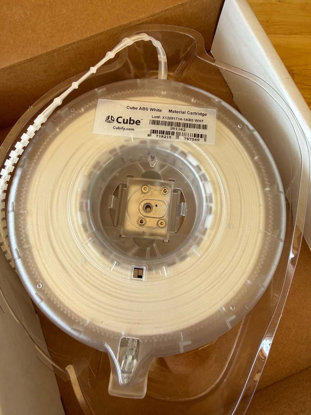 3D Systems Cube 3rd Generation ABS White Filament Cartridge - Picture 3 of 4